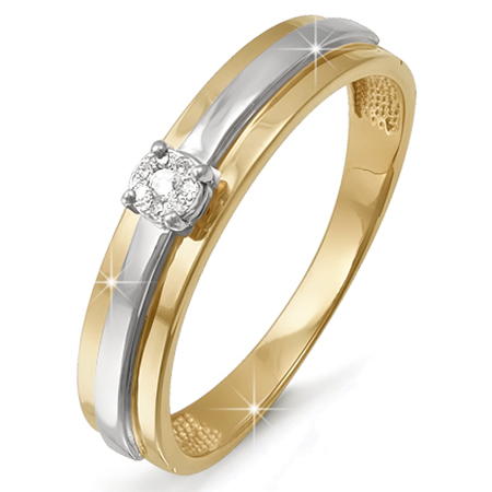 Кольцо, золото, бриллиант, БР110501